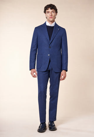 Giacca Uomo Monopetto con Tasche Applicate|Colore:Dark blu