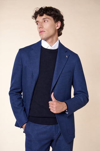 Giacca Uomo Monopetto con Tasche Applicate|Colore:Dark blu