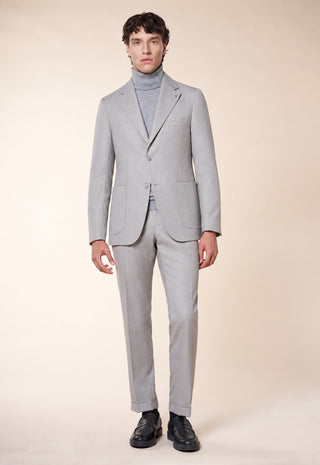 Giacca Uomo Monopetto con Tasche Applicate|Colore:Perla