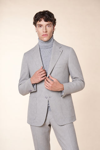Giacca Uomo Monopetto con Tasche Applicate|Colore:Perla