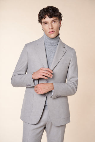 Giacca Uomo Monopetto con Tasche Applicate|Colore:Perla