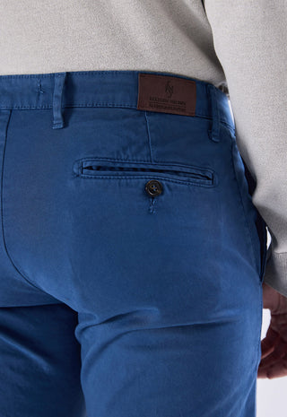 Pantaloni Chino Uomo Risvolto e Tasche a Filetto|Colore:Lavagna