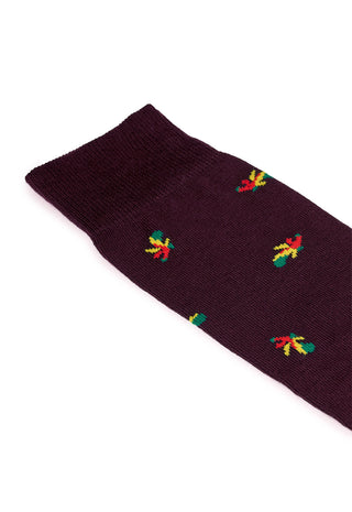 Calze Uomo Lunghe in Cotone con Fantasia Bastoni|Colore:Bordeaux