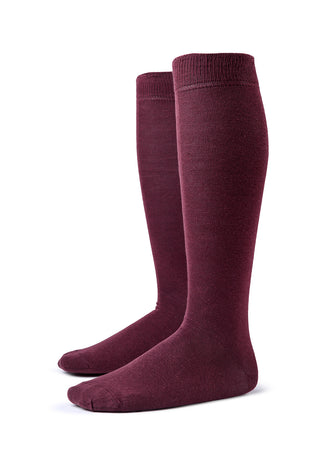 Calze Uomo Lunghe in 90% Cotone Tinta Unita|Colore:Bordeaux