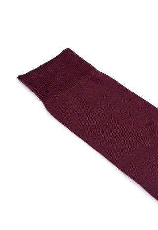 Calze Uomo Lunghe in 90% Cotone Tinta Unita|Colore:Bordeaux