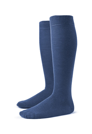 Calze Uomo Lunghe in 90% Cotone Tinta Unita|Colore:Denim
