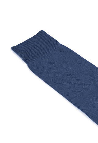 Calze Uomo Lunghe in 90% Cotone Tinta Unita|Colore:Denim