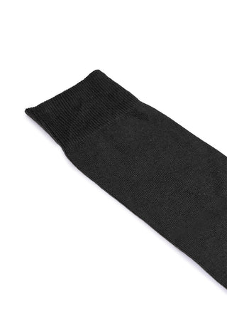 Calze Uomo Lunghe in 90% Cotone Tinta Unita|Colore:Nero