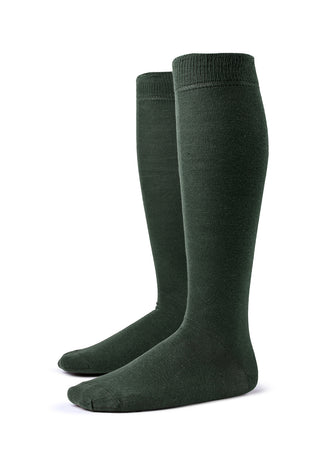 Calze Uomo Lunghe in 90% Cotone Tinta Unita|Colore:Verde