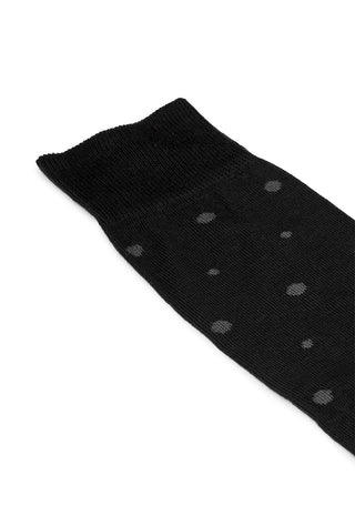 Calze Uomo Lunghe 90% Cotone Fantasia a Pois|Colore:Nero