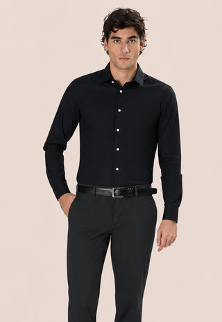 Camicia Oxford Unito Slim Fit|Colore:Nero