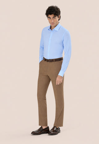 Camicia Oxford Unito Slim Fit|Colore:Celeste 1