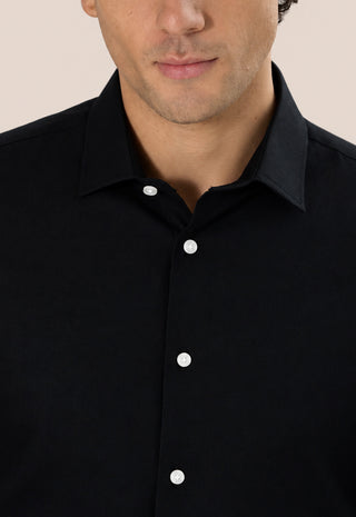 Camicia Oxford Unito Slim Fit|Colore:Black