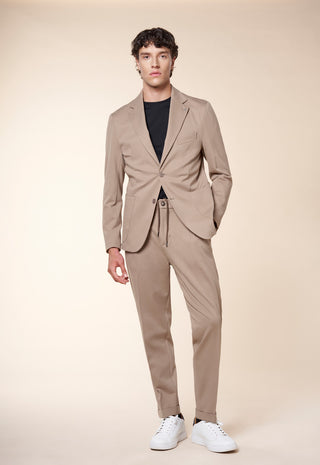 Giacca Uomo Monopetto Due Bottoni Destrutturata|Colore:Beige