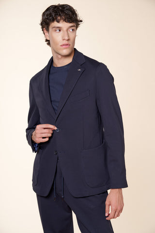 Giacca Uomo Monopetto Due Bottoni Destrutturata|Colore:Blu navy