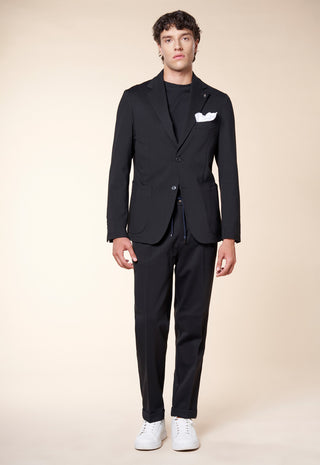 Giacca Uomo Monopetto Due Bottoni Destrutturata|Colore:Nero