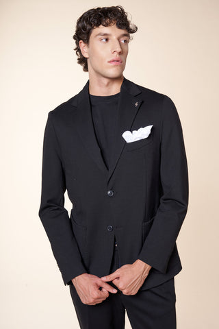 Giacca Uomo Monopetto Due Bottoni Destrutturata|Colore:Nero