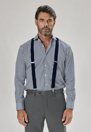 Bretelle Uomo Regolabili con Clip|Colore:Blu