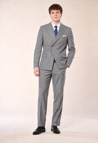 Abito Doppiopetto Gessato|Colore:Grigio
