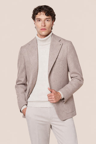 Giacca Uomo Monopetto in Tweed|Colore:Beige