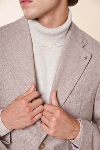 Giacca Uomo Monopetto in Tweed|Colore:Beige