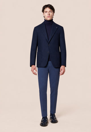 Giacca Uomo Monopetto in Tweed|Colore:Blu