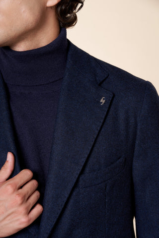 Giacca Uomo Monopetto in Tweed|Colore:Blu