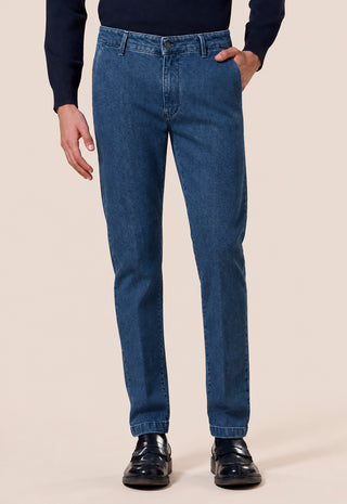 Jeans Uomo con Microtexture Tasca America|Colore:Blu chiaro