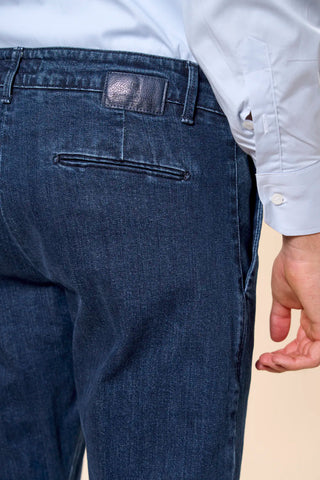 Jeans Uomo con Microtexture Tasca America|Colore:Blu scuro