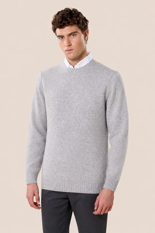 Maglia Uomo Girocollo 100% Shetland|Colore:Perla