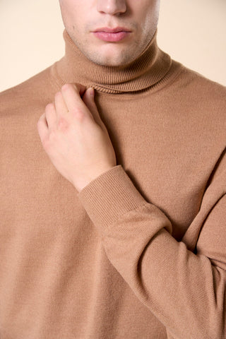 Maglia Uomo Dolcevita a Maniche Lunghe|Colore:Cammello