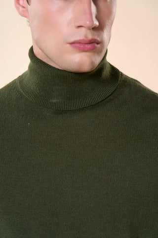 Maglia Uomo Dolcevita a Maniche Lunghe|Colore:Muschio