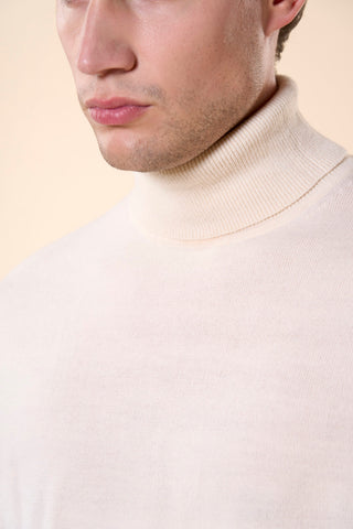 Maglia Uomo Dolcevita a Maniche Lunghe|Colore:Panna