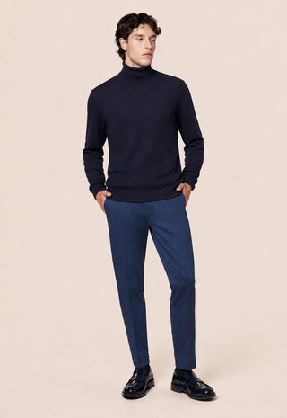 Maglia Uomo Dolcevita in Misto Cashmere|Colore:Blu