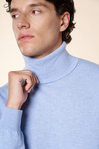 Maglia Uomo Dolcevita in Misto Cashmere|Colore:Cielo