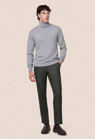 Maglia Uomo Dolcevita in Misto Cashmere|Colore:Grigio melange