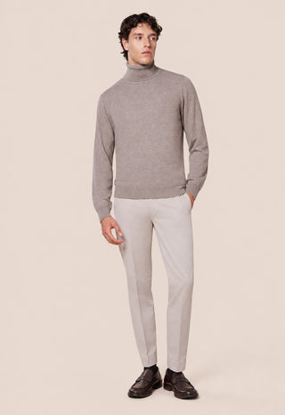 Maglia Uomo Dolcevita in Misto Cashmere|Colore:Tortora