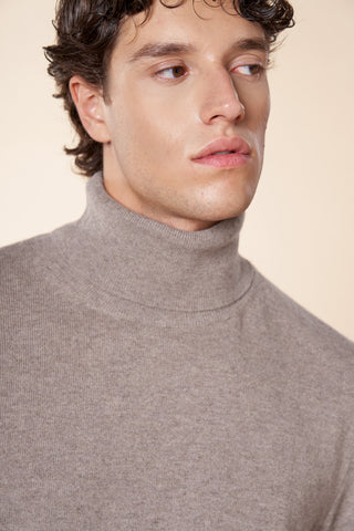 Maglia Uomo Dolcevita in Misto Cashmere|Colore:Tortora