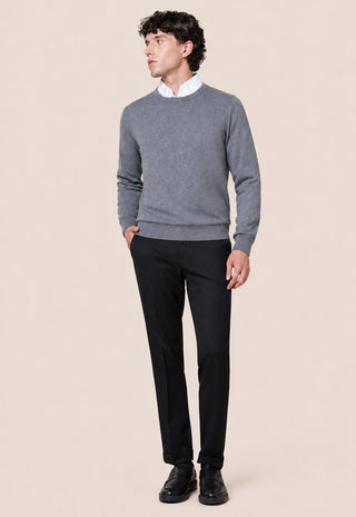 Maglia Uomo Girocollo in Misto Cashmere|Colore:Antracite