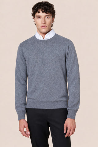 Maglia Uomo Girocollo in Misto Cashmere|Colore:Antracite