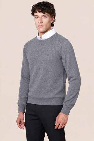 Maglia Uomo Girocollo in Misto Cashmere|Colore:Antracite