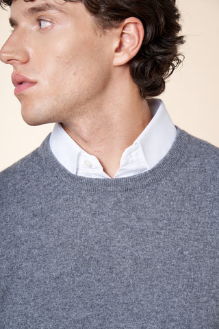 Maglia Uomo Girocollo in Misto Cashmere|Colore:Antracite