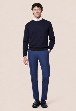Maglia Uomo Girocollo in Misto Cashmere|Colore:Blu