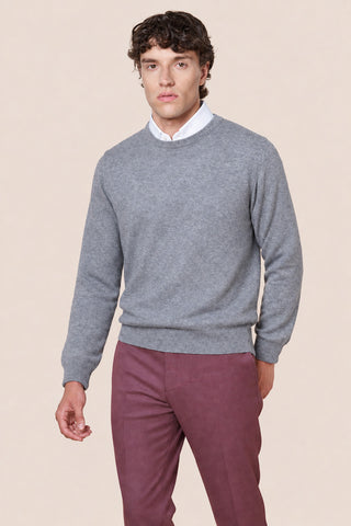 Maglia Uomo Girocollo in Misto Cashmere|Colore:Gr melange