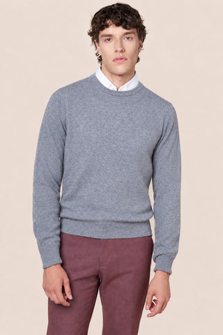 Maglia Uomo Girocollo in Misto Cashmere|Colore:Gr melange