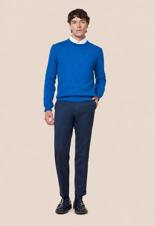 Maglia Uomo Girocollo in Misto Cashmere|Colore:Royal