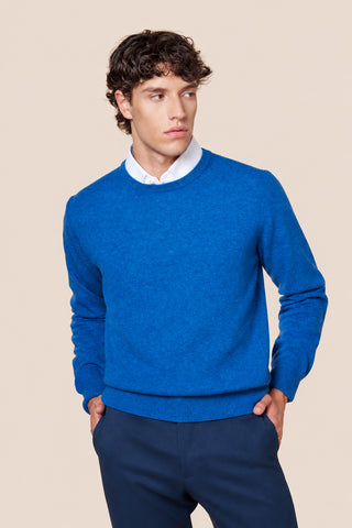 Maglia Uomo Girocollo in Misto Cashmere|Colore:Royal
