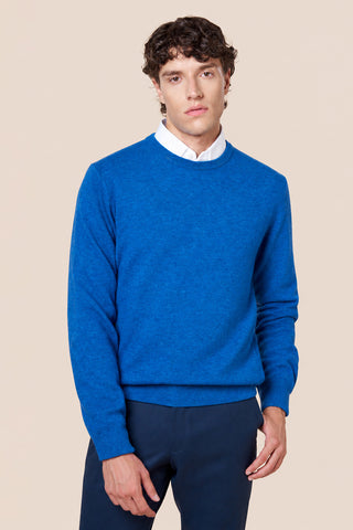 Maglia Uomo Girocollo in Misto Cashmere|Colore:Royal