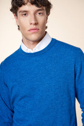 Maglia Uomo Girocollo in Misto Cashmere|Colore:Royal