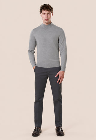 Maglia Uomo Collo Lupetto a Maniche Lunghe|Colore:Grigio